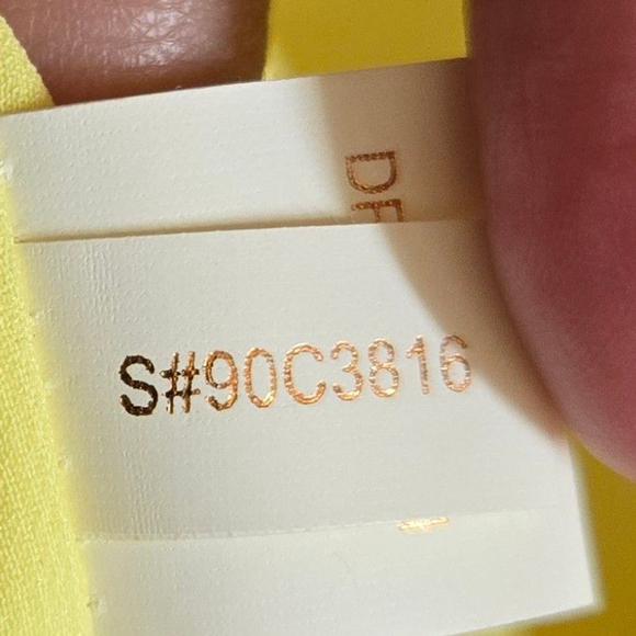 Marchesa Notte Yellow Slip Spaghetti Strap Dress Size 10 - Picture 6 of 6